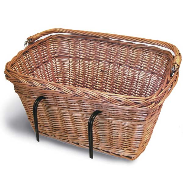 Rectangular Wicker Bike Basket